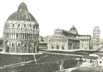 Das Baptisterium, die Kathedrale und der Schiefe Turm von Pisa, Italien, 1895