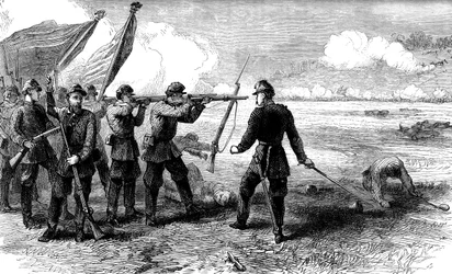 Die Schlacht von Bull Run, Virginia, 1861 um 1880