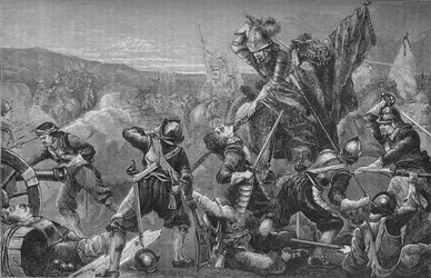 Die Schlacht von Naseby, 14. Juni 1645, um 1880