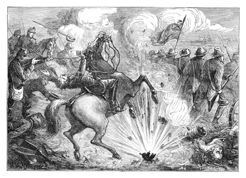 Die Schlacht von Pittsburg Landing, 1862, spätes 19. Jahrhundert