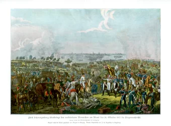 Die Völkerschlacht bei Leipzig, Deutschland, 18. Oktober 1813 1900