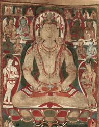 Der Buddha Amitayus begleitet von Bodhisattvas, 11. oder frühes 12. Jahrhundert