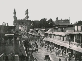 Der Char Minar, Hyderabad, Indien, 1895