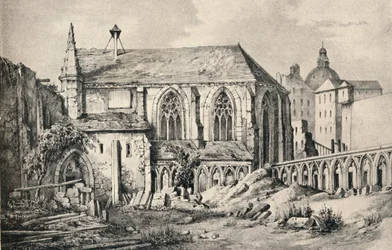 Die Kirche und das Kloster des Kollegs von Cluny im Jahr 1824, 1915