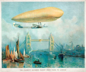 Der Flug des Clement-Bayard von Paris nach London, ca. 1908