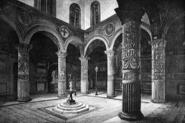 Der Hof des Palazzo Vecchio, Florenz, Italien, 1882