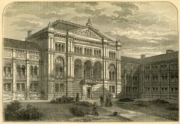 Der Hof des South Kensington Bahnhofs, ca. 1876