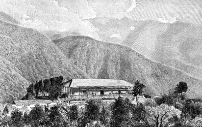 Die Cussillani Hacienda, Yungas, Bolivien, 1895
