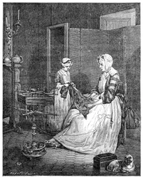 Die fleißige Mutter, 1740, 1885
