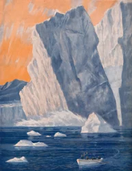 Die dramatische Geburt eines riesigen Eisbergs, 1935