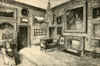 Das Wohnzimmer in Abbotsford, 1882