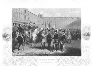 Der Herzog von Cambridge überreicht die Krim-Medaille an französische Soldaten
