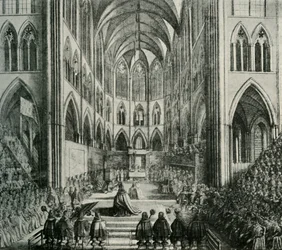 Die Inthronisierung König Karls II., 1902.