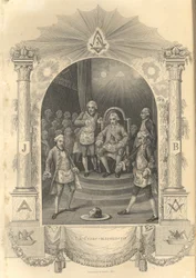 Die Zeremonie der französischen Freimaurer, 1844