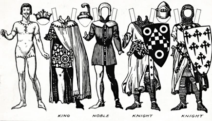 Die Galerie der britischen Kostüme: Kleid getragen in der Regierungszeit des ersten Edward, ca. 1934