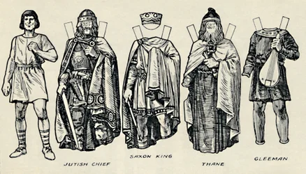 Die Galerie der britischen Kostüme: Wie die Menschen in anglo-sächsischen Zeiten gekleidet waren, um 1934