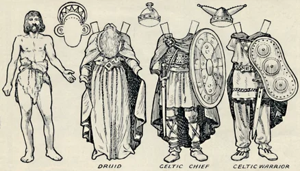 Die Galerie der historischen Kostüme: Was die Briten und Römer trugen, ca. 1934