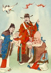 Die Götter des Glücks, des Amtes und der Langlebigkeit, 1922