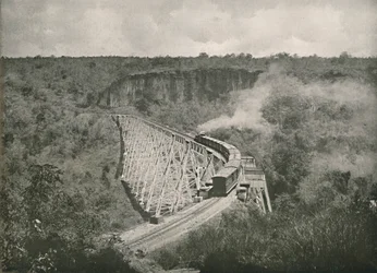 Die Gokteik-Schlucht und Eisenbahnbrücke, 1900