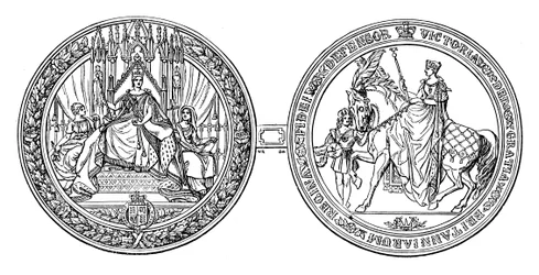 Das große Siegel von Königin Victoria, ca. 1895