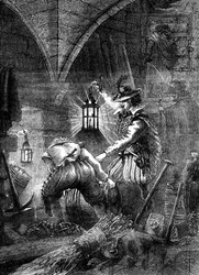 Die Verschwörer des Schießpulverkomplotts bei der Arbeit, ca. 1902