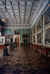 Die Halle der flämischen Gemälde in der Eremitage, 20. Jahrhundert