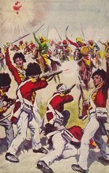 Das Highland Light Infantry. Der Angriff der Mahratta-Kavallerie bei Assaye, 1803, 1939