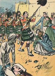 Die Highlander betreten Lucknow, ca. 1907