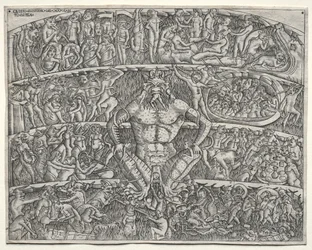 Die Hölle nach Dante, nach dem Fresko im Campo Santo in Pisa, 1400er Jahre