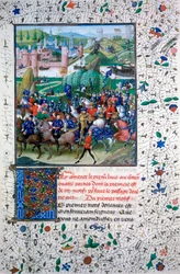 Der König von Frankreich auf dem Weg zu den Kreuzzügen, um 1336, 1455