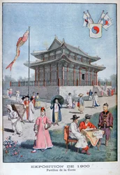 Der koreanische Pavillon auf der Weltausstellung 1900, Paris, 1900