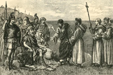 Die Landung des heiligen Augustinus in Kent, 597 n. Chr., 1890