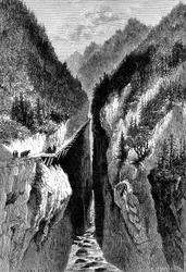 Die Lantzan-Kiang-Hoggs-Schlucht, ca. 1890
