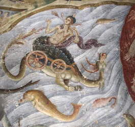 Das Jüngste Gericht. Detail: Das Meer gab seine Toten her, 1321-1322