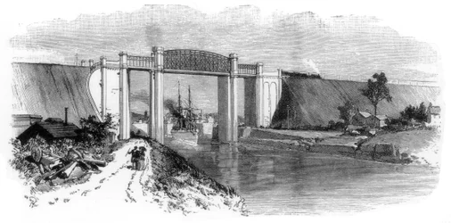 Der Latchford-Viadukt, Manchester Ship Canal, 1894