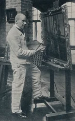 Der verstorbene Gaston La Touche in seinem Atelier, ca. 1913