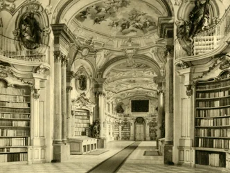 Die Bibliothek, Stift Admont, Österreich, um 1935