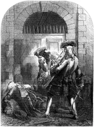 Die Ermordung des Schauspielers William Mountford, 1692, 19. Jahrhundert