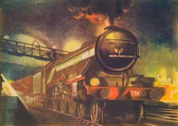 Der Nacht-Schotte, L.N.E.R., verlässt Kings Cross, 1940