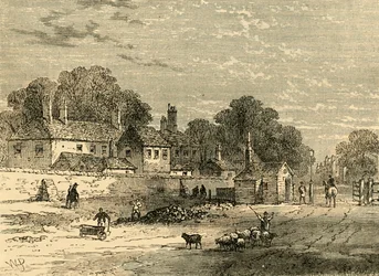 Die alte Mautstelle, Kensington, 1820, ca. 1876
