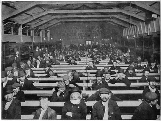 The Penny Sit-Up, Salvation Army Unterkunft, Blackfriars, London, um 1900-1901