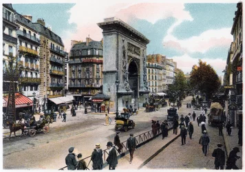 Das Porte Saint Denis, Paris, um 1900