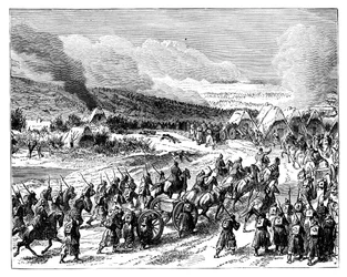 Die Preußen stürmen die Schanzen von Düppel, 18. April 1864, spätes 19. Jahrhundert