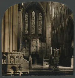 Die Kanzel und der Chor der Kathedrale von Truro, England, um 1910