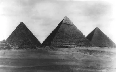 Die Pyramiden von Gizeh, Ägypten, 1949