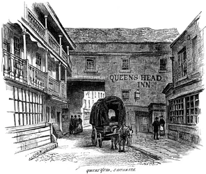 The Queens Head Inn, Southwark, London, 1887