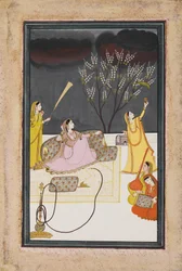Die Ragini Dhanasari Desi des Raga Dipaka, ca. 1820