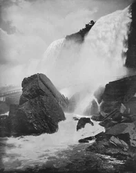 Die Felsen unter dem amerikanischen Wasserfall, 19. Jahrhundert
