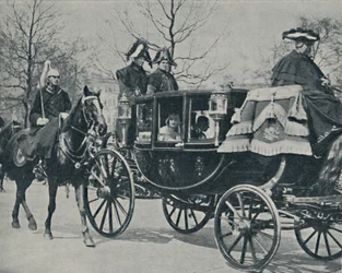 Das Königspaar kehrt von der Abtei zurück, 1923, 1937