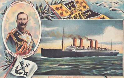 Die SS Kaiser Wilhelm II, um 1910